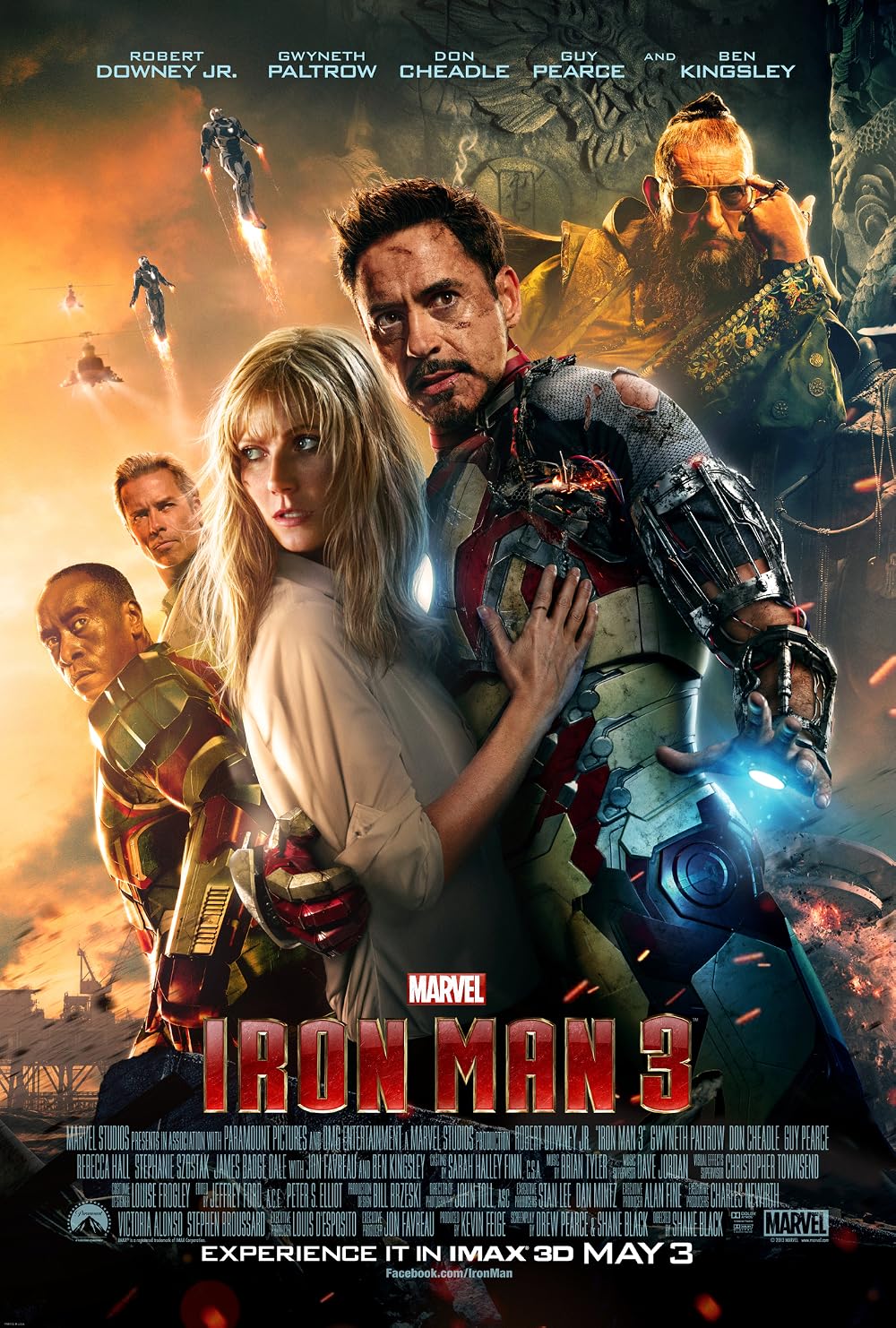 Iron Man 3 (2013) (Hindi + English) Dual Audio MCU Movie BluRay HD ESub